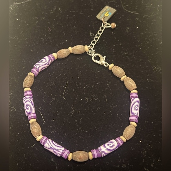 Jewelry - Vintage Purple beaded anklet
